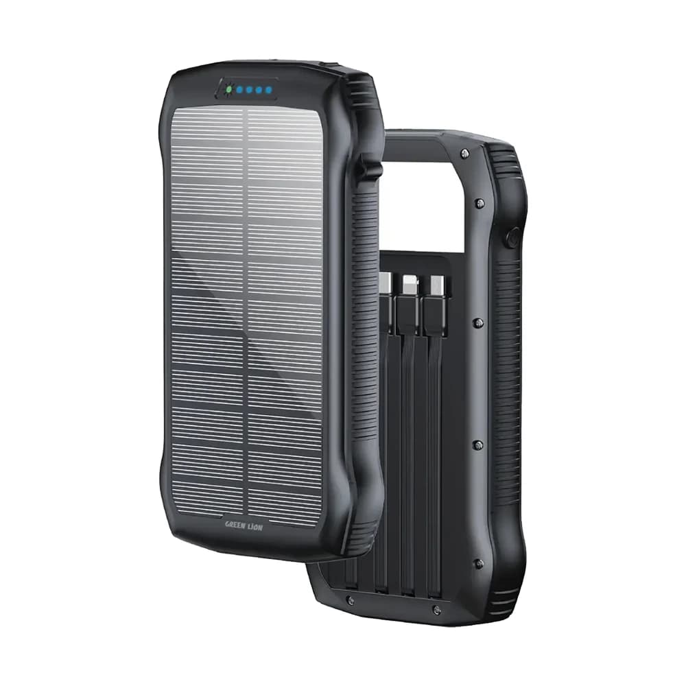 پاور بانک خورشیدی 20000mAh گرین لاین مدل GNSOLF20PBBK