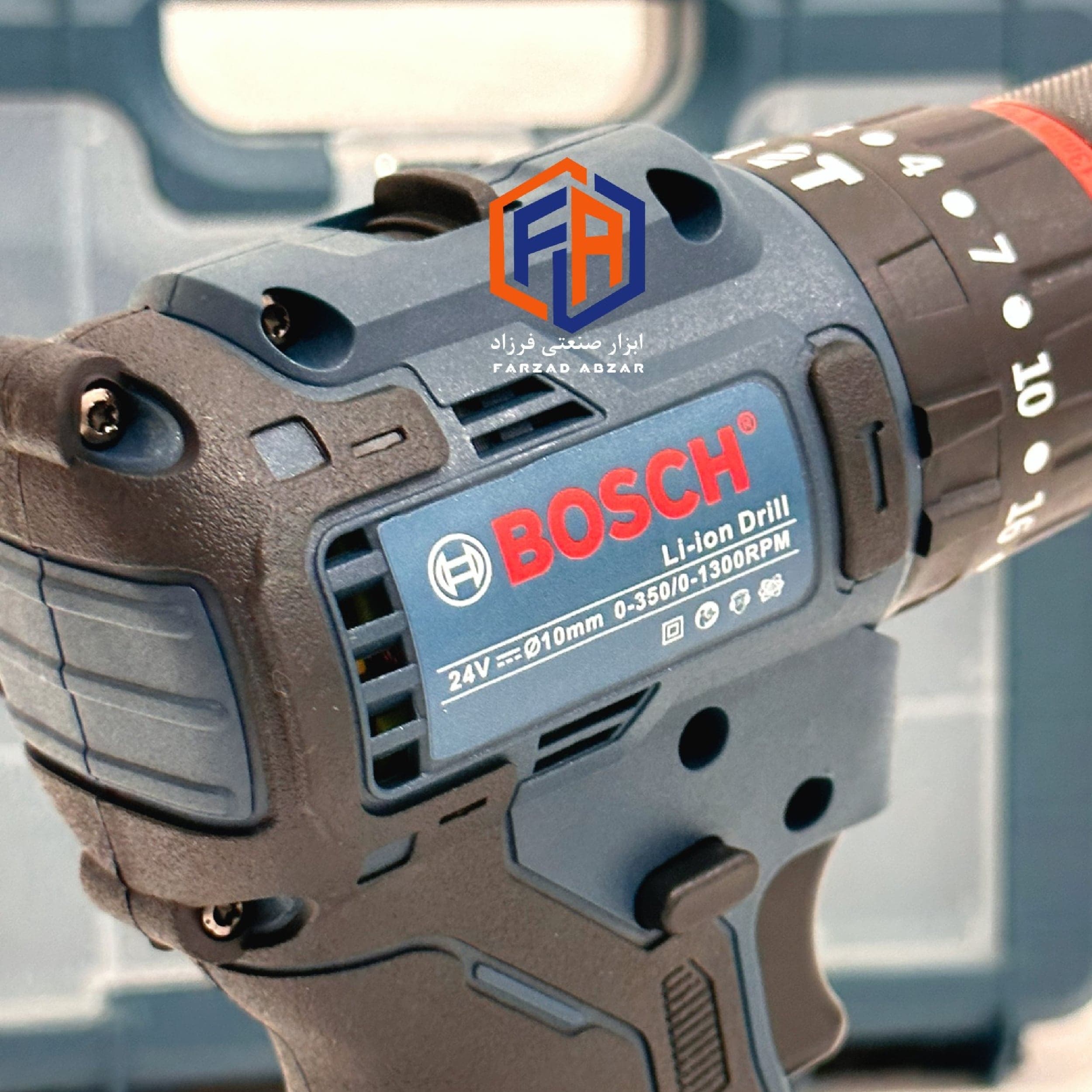 دریل شارژی موتور براشلس بوش 24 ولت سه نظام فلزی مدل BOSCH-13 — تصویر ۶