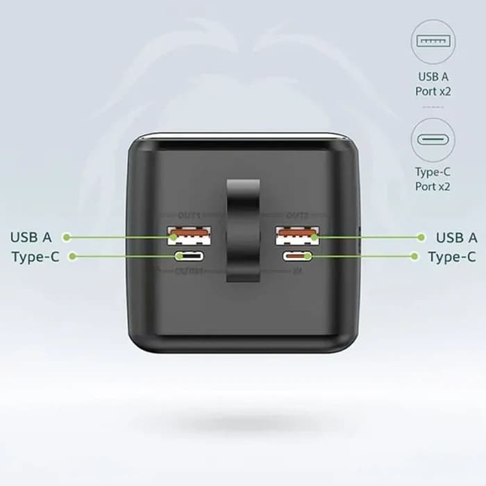پاور بانک 50,000mAh گرین لاین مدل GNPWT50KPBBK — تصویر ۲
