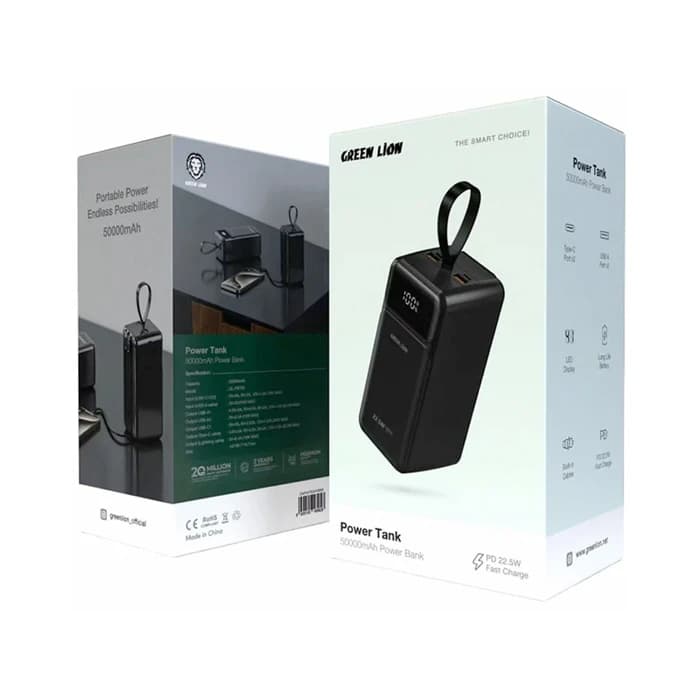 پاور بانک 50,000mAh گرین لاین مدل GNPWT50KPBBK — تصویر ۴