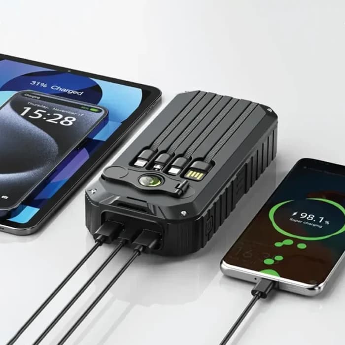 پاور بانک خورشیدی 20000mAh گرین لاین مدل GNSOLM20PBK — تصویر ۴