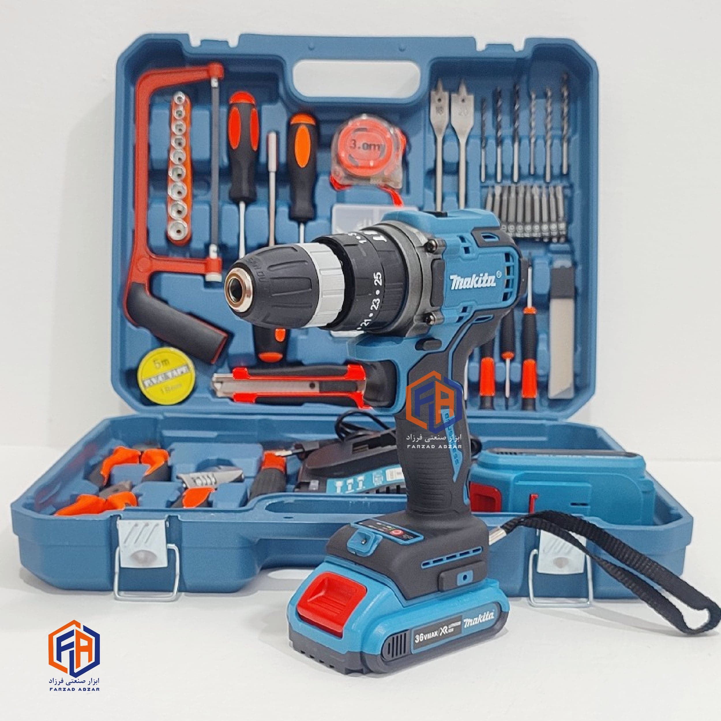 پک دریل شارژی ماکیتا موتور براشلس 36 ولت مدل Brushless 36V — تصویر ۳