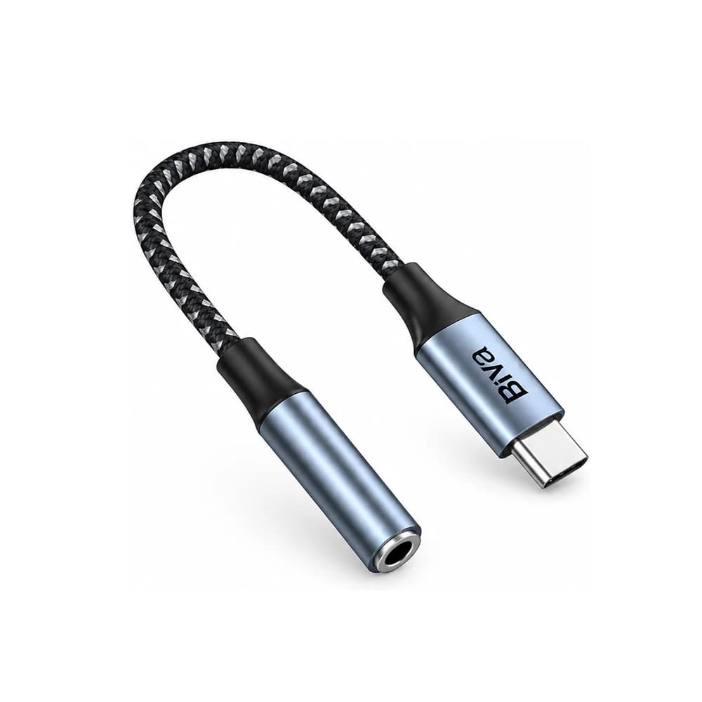 کابل تبدیل تایپ سی به جک 3.5 میلی متری بیوا مدل Jack-01T
