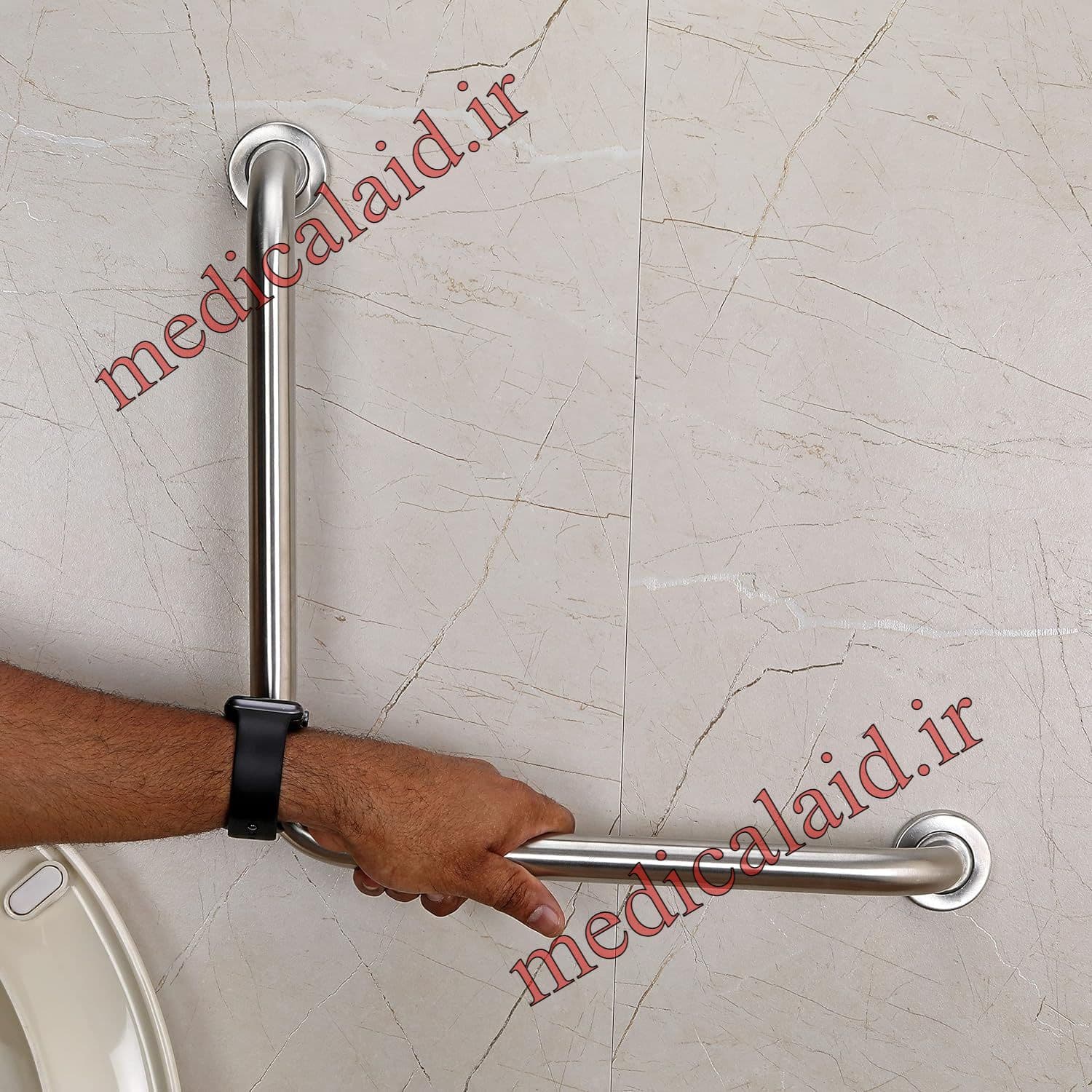 دستگیره حمام و توالت استیل ضدزنگ — تصویر ۲