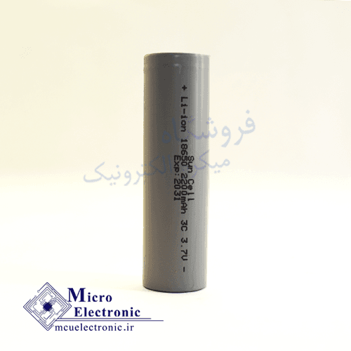 باتری 18650 لیتیوم یون 2200 میلی آمپر 3C