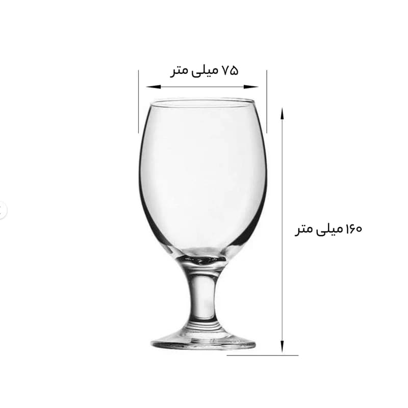 گیلاس خوری پاشاباغچه مدل بیسترو بسته 6 عددی — تصویر ۲