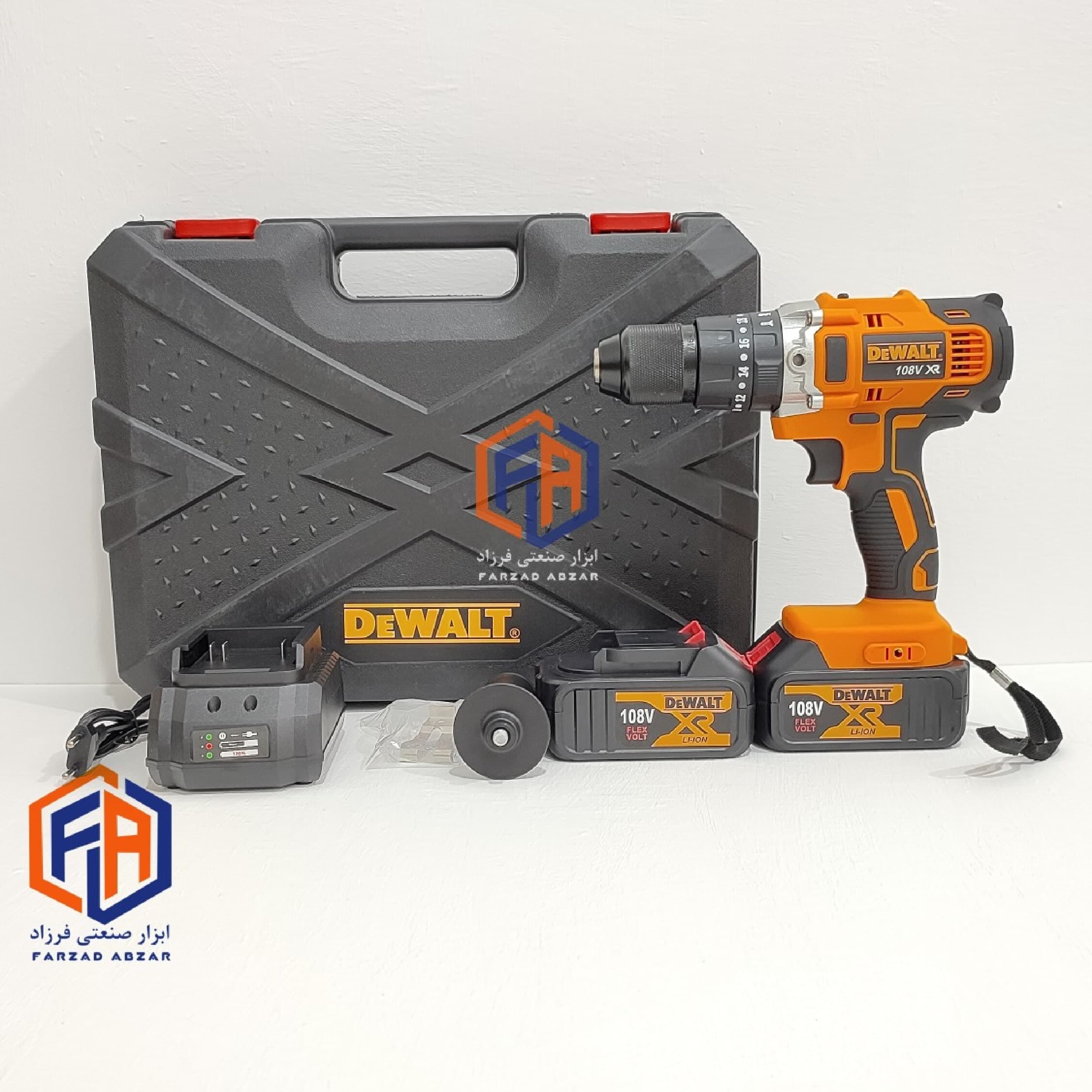 دریل شارژی دیوالت 108 ولت مدل 108v max — تصویر ۲