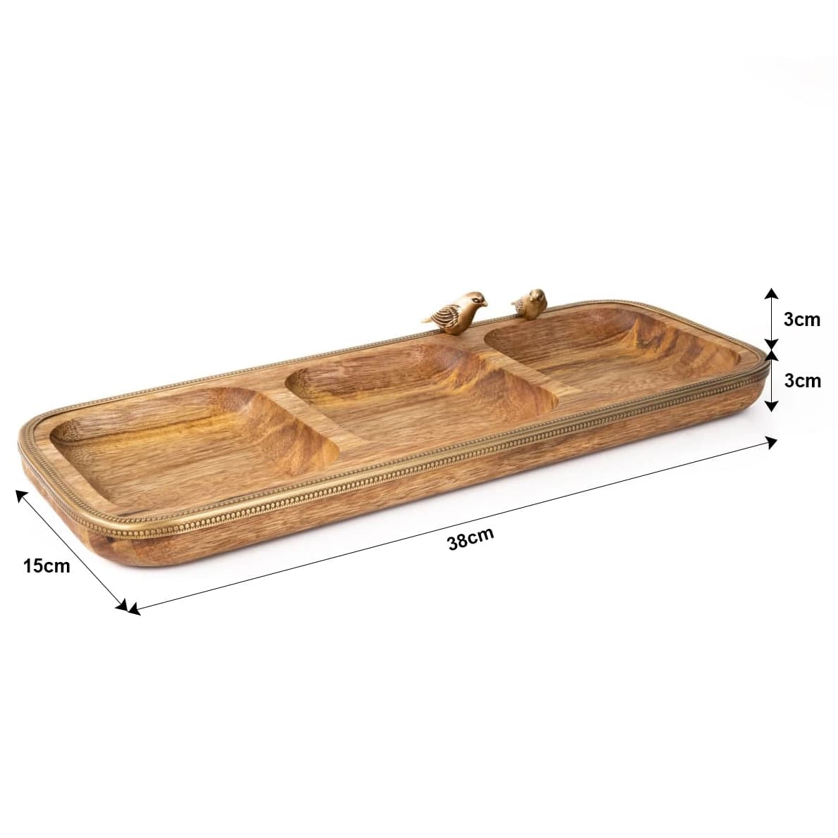 اردوخوری 3 خانه گلدکیش طرح گلدن برد Goldkish bird GK829420 — تصویر ۲