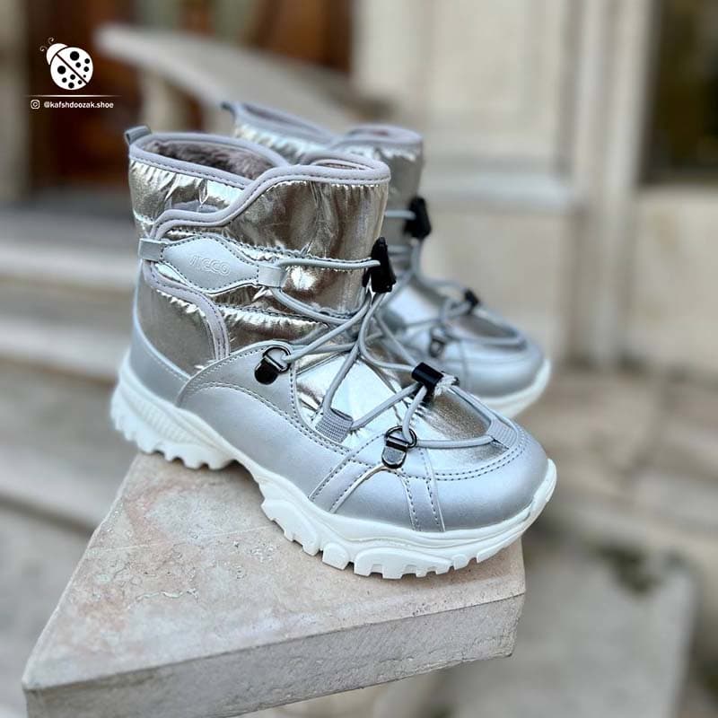 کفش نیم بوت بچگانه شیک ترک نقره ای | برند Vicco-Silver | اورجینال — تصویر ۲