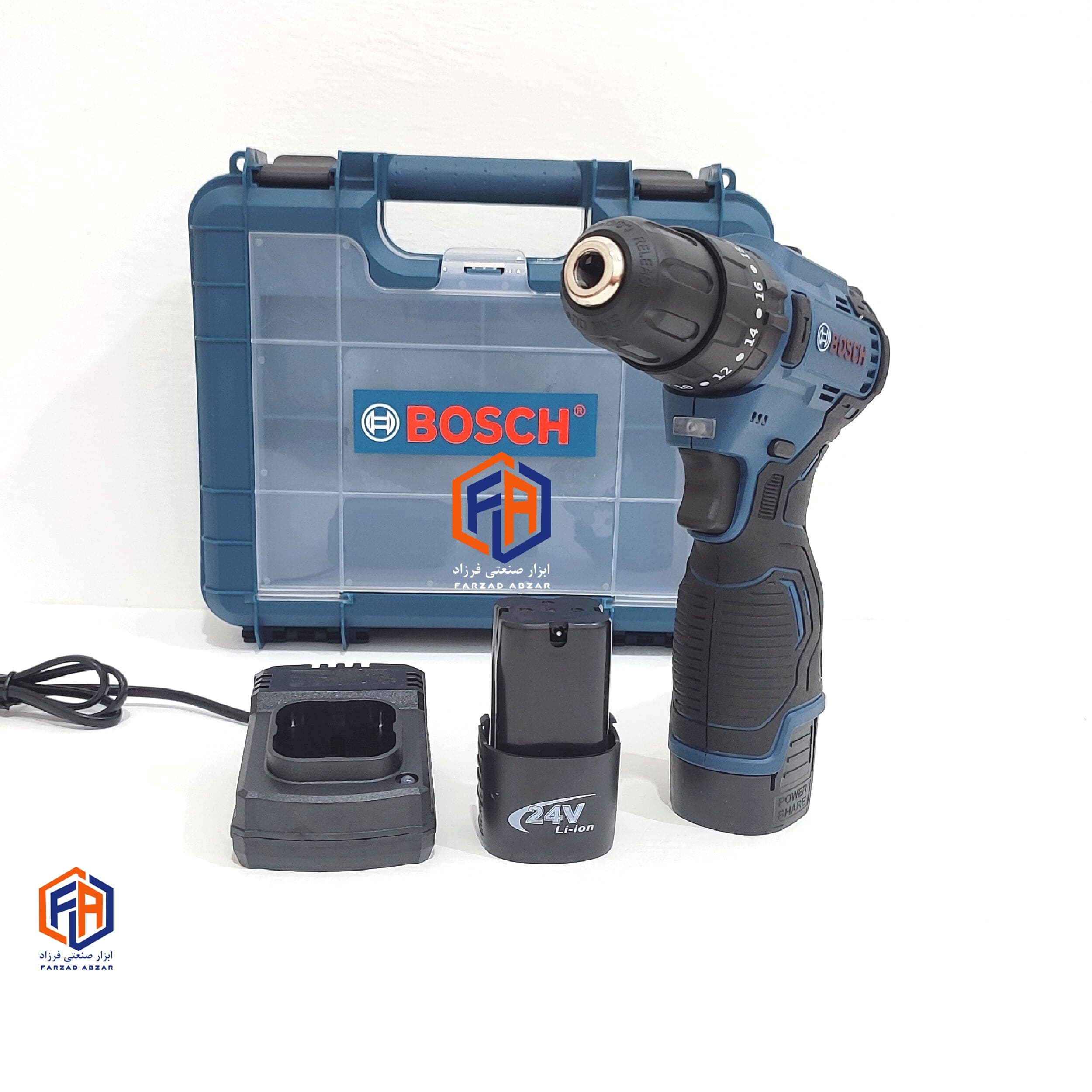 دریل شارژی 24 ولت بوش موتور براشلس مدل Bosch (CORDLESS) — تصویر ۳