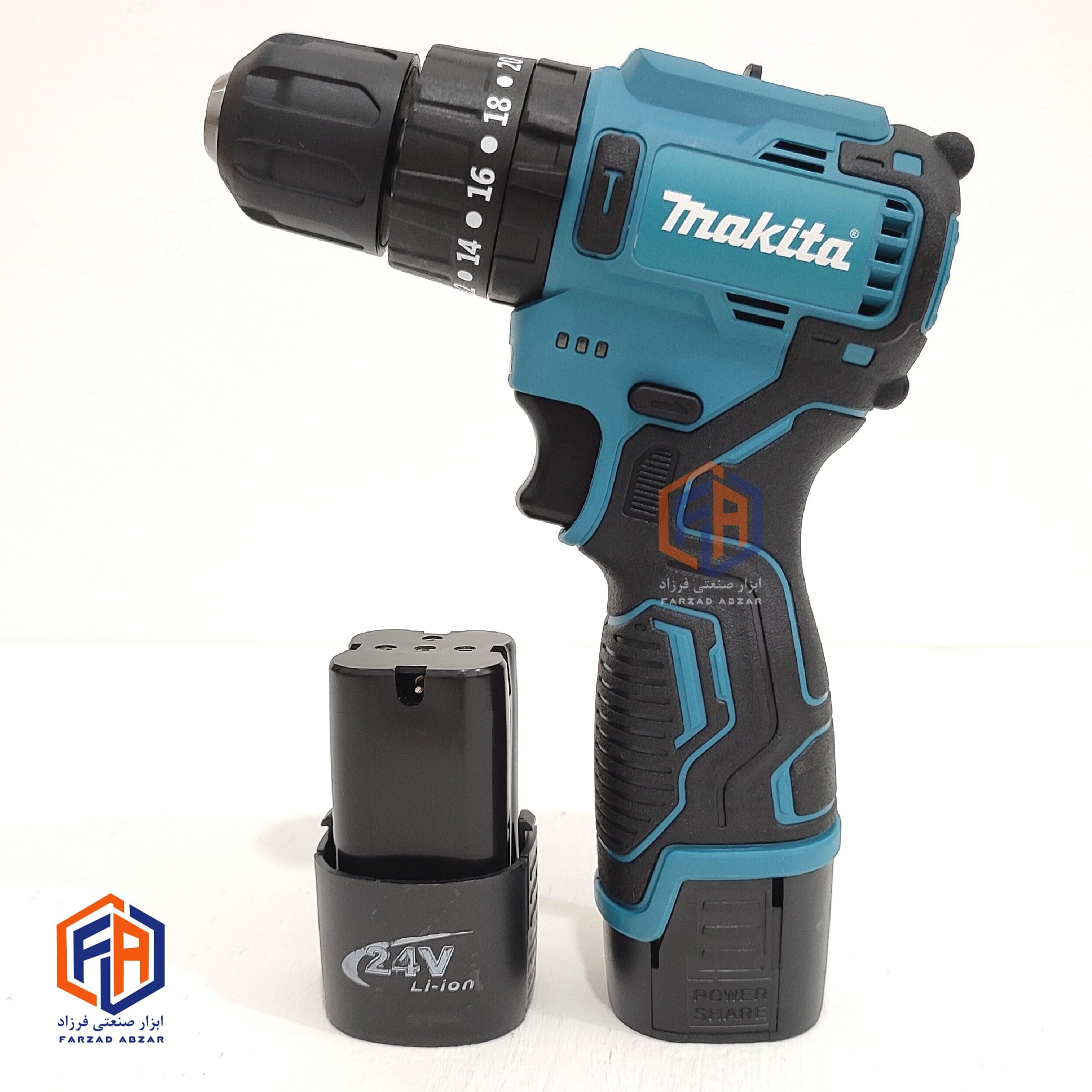 دریل شارژی 24 ولت ماکیتا موتور براشلس مدل makita (CORDLESS)