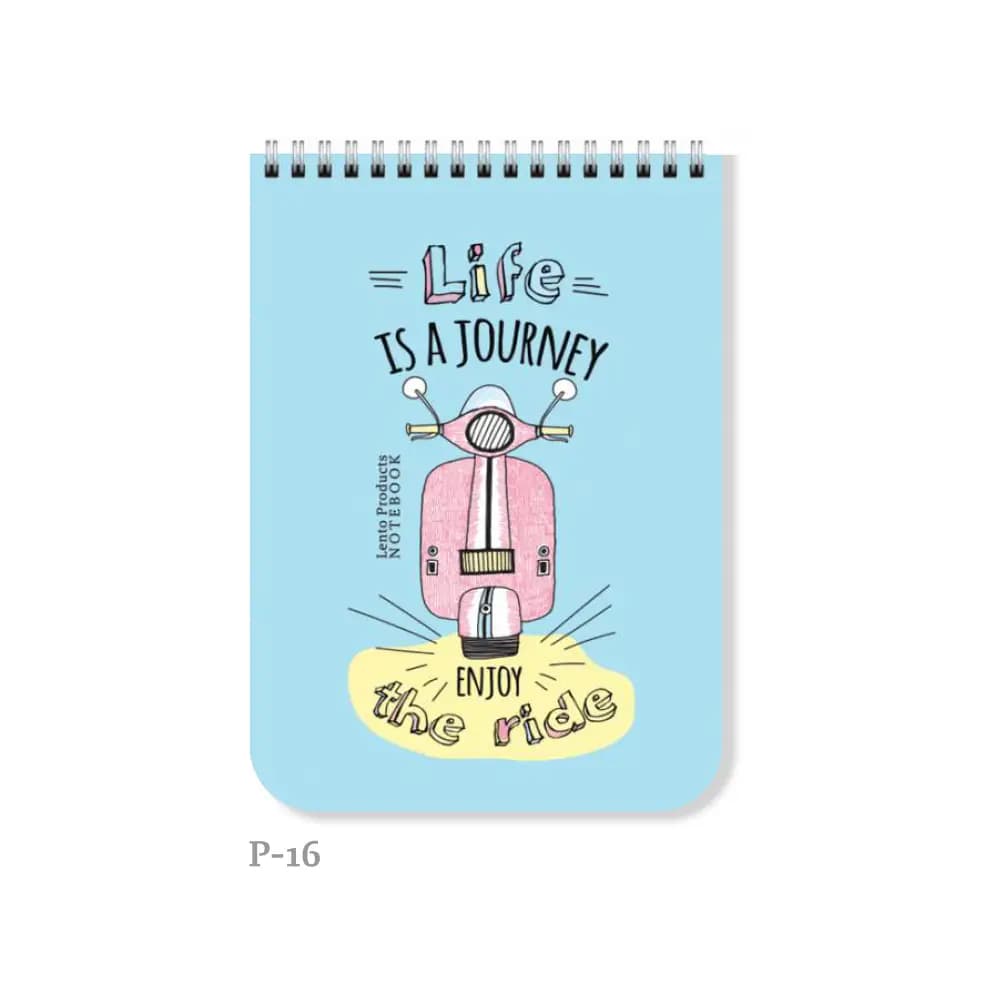 دفتر پاستیلی طرح Life is a journey / Enjoy The ride سایز A6