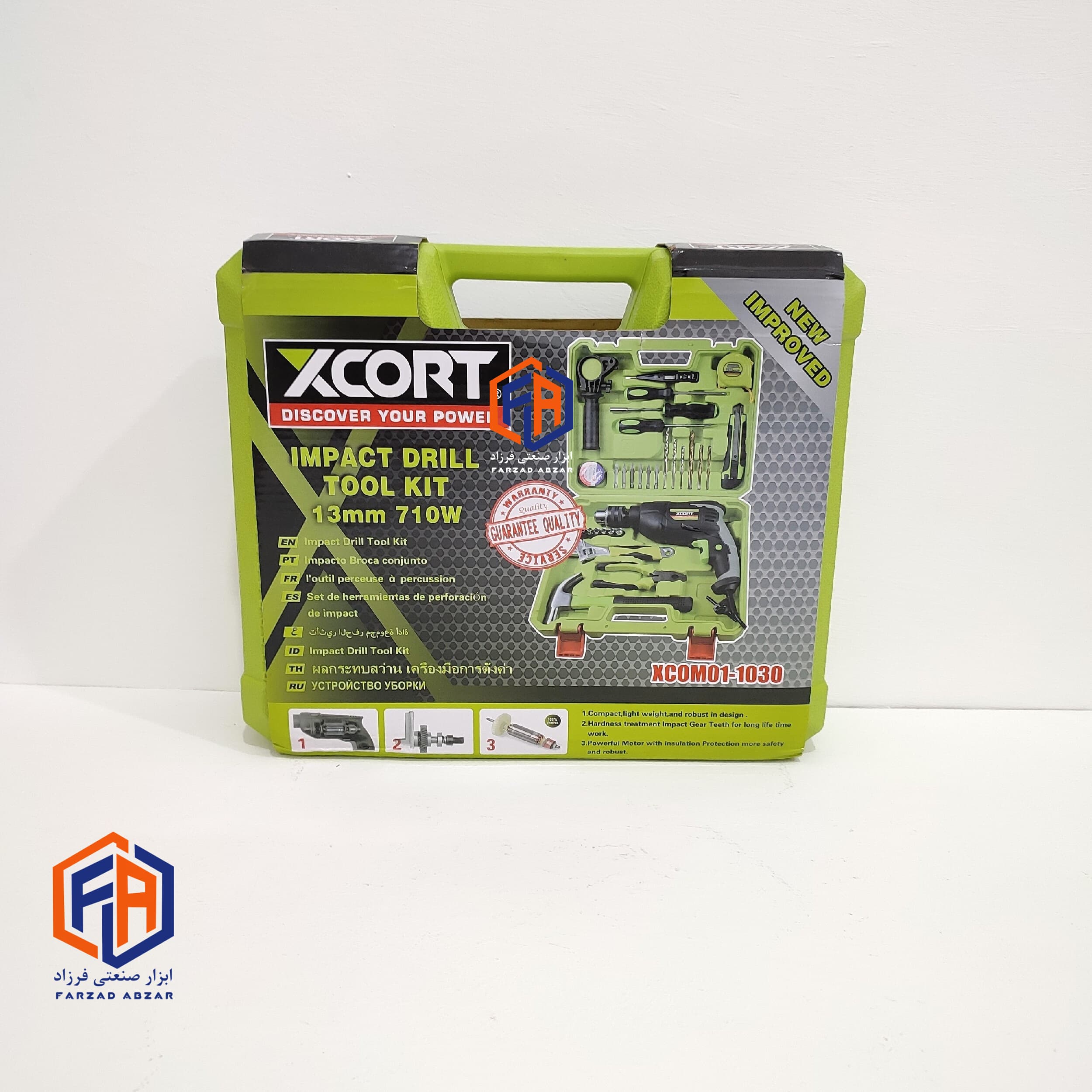 پک کامل دریل برقی ایکس کورت مدل XC0M01-1030 — تصویر ۴