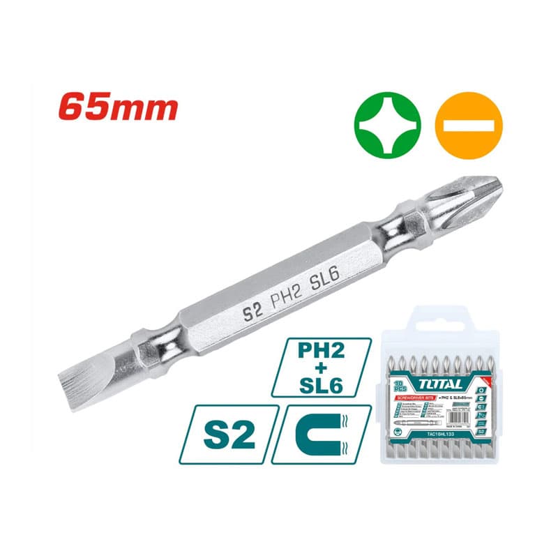 نوک پیچ گوشتی تخت و چهارسو توتال TAC16HL133
