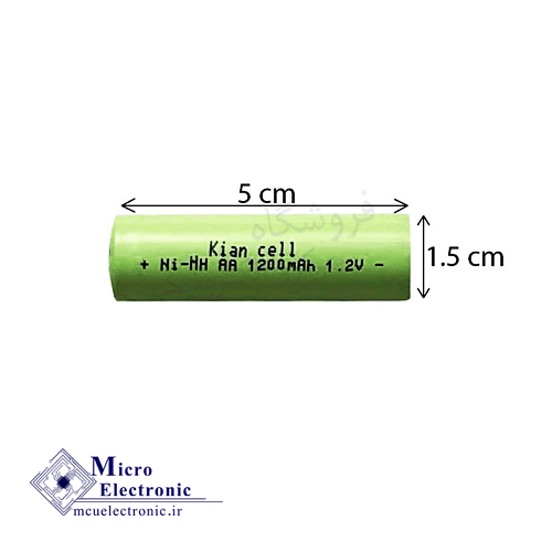 باتری قلم شارژی ni-mh aaa 1200ma 1.2v سر تخت