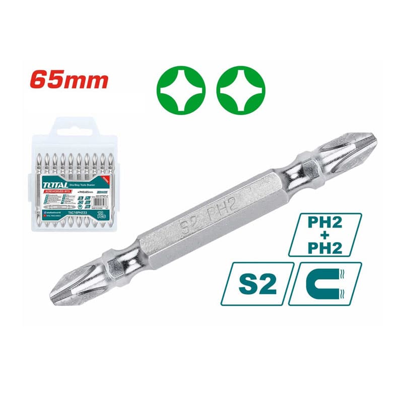 نوک پیچ گوشتی دو سر چهارسو توتال TAC16PH233