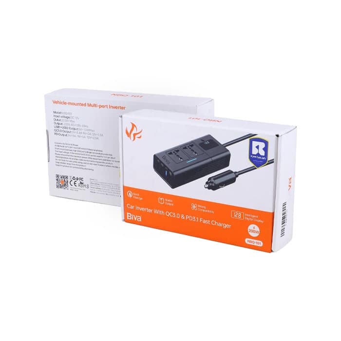 شارژر فندکی و چند راهی خودرو بیوا مدل NBQ-101 — تصویر ۷