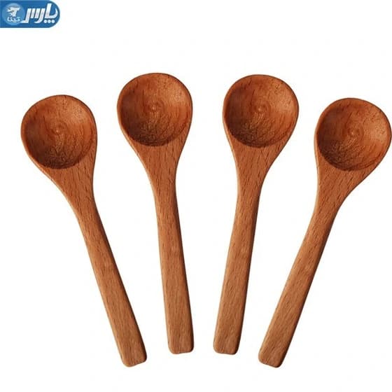قاشق کوتاه ادویه 4 عددی چوبی — تصویر ۲