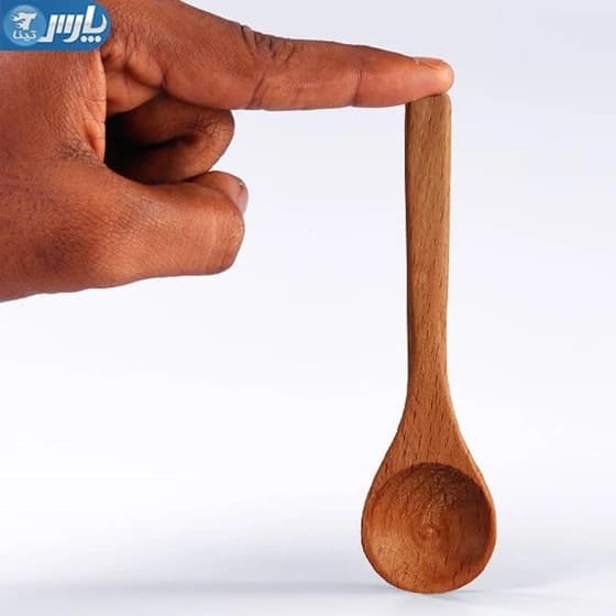 قاشق کوتاه ادویه 4 عددی چوبی — تصویر ۳