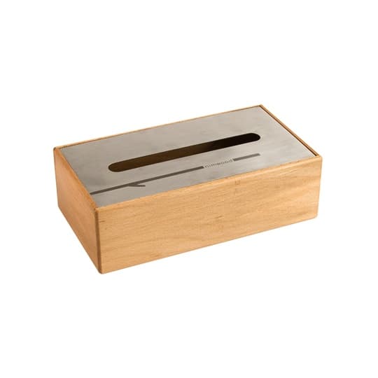 جا دستمال رومیزی استیل دار چوب راش برند نیم وود nimwood