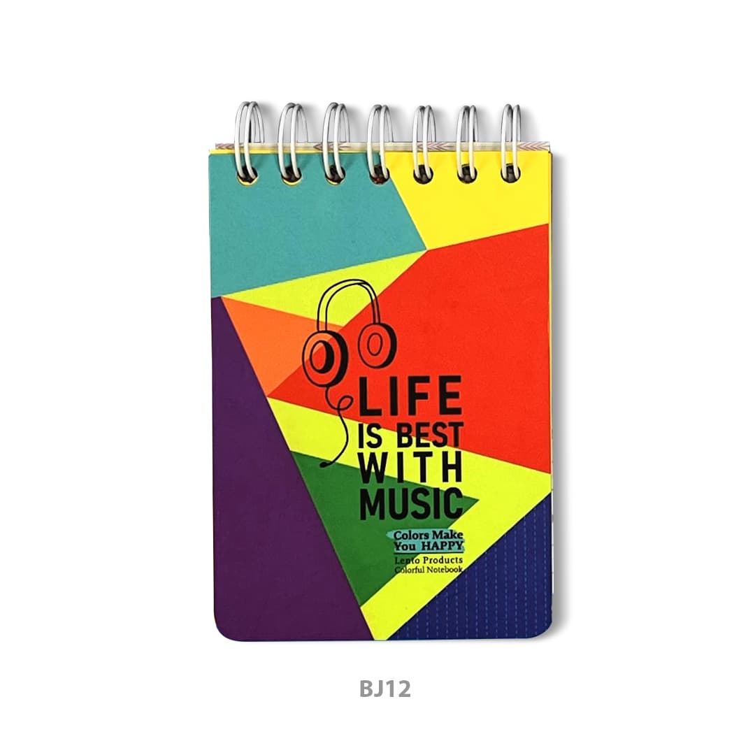 دفتر بولت ژونال رنگی سایز A6 طرح Life