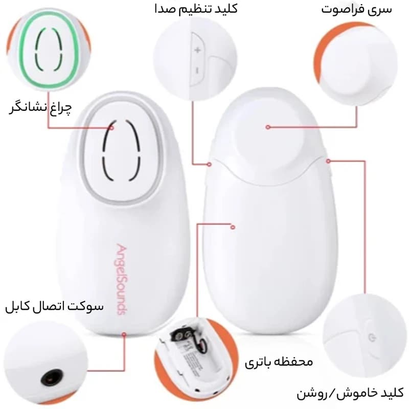 دستگاه شنود صدای قلب جنین (سونوکید خانگی) جامپر مدل AngelSounds JPD-100S9 — تصویر ۵