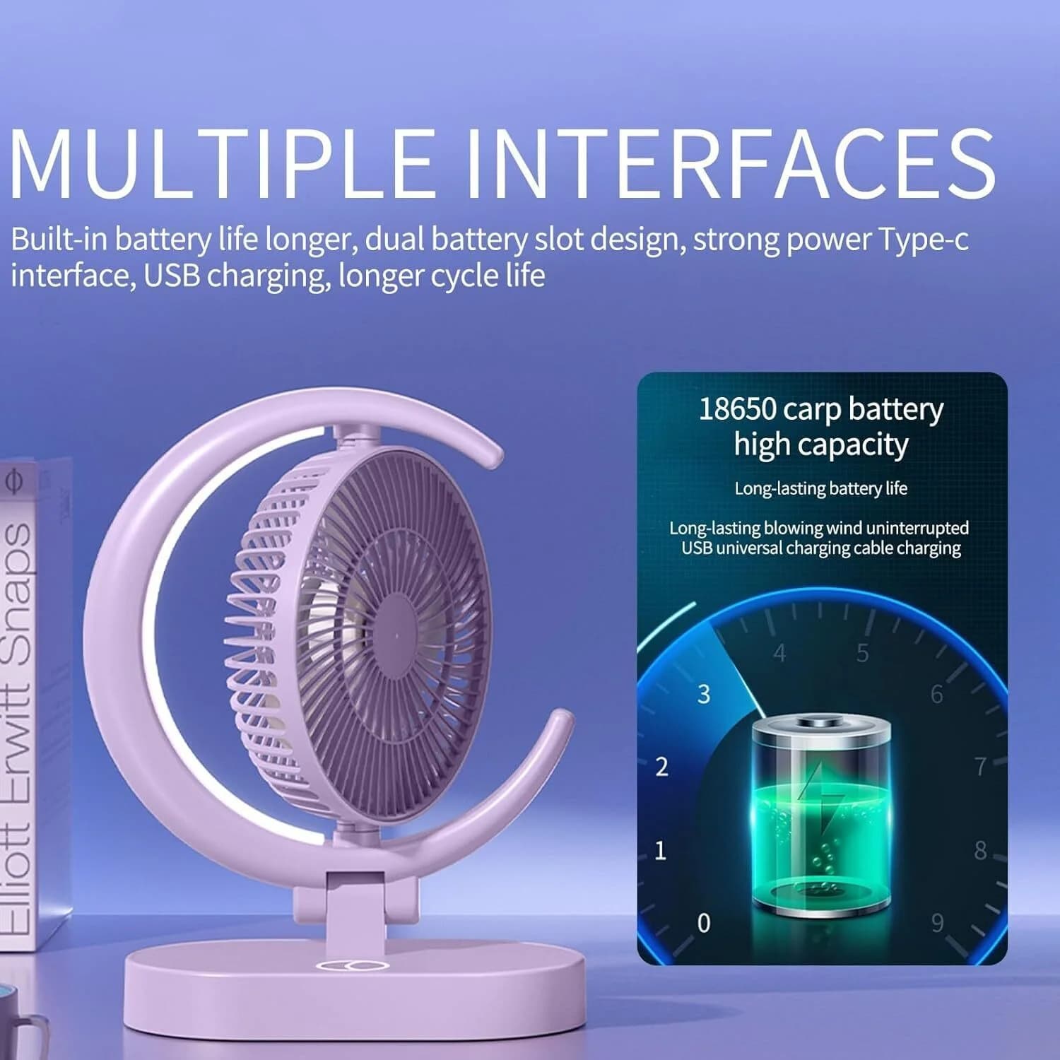 پنکه رومیزی شارژی DESKTOP FAN مدل P10 — تصویر ۶