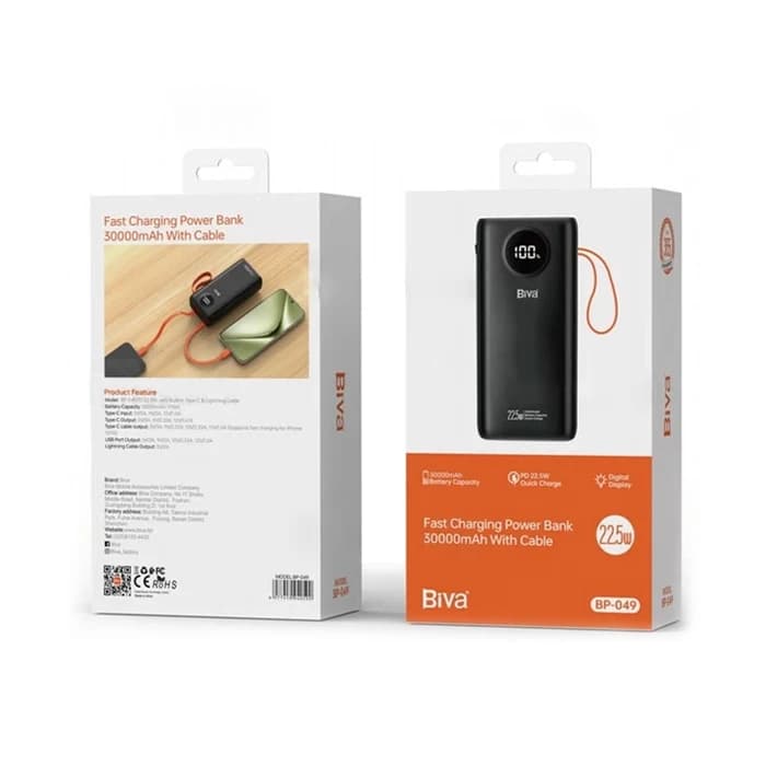 پاور بانک بیوا 30000mAh مدل BP-049 — تصویر ۲