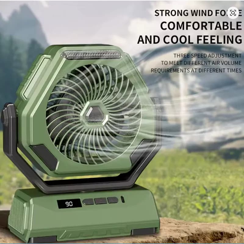 پنکه شارژی کمپینگ مدل OUTDOOR CAMPING FAN — تصویر ۲