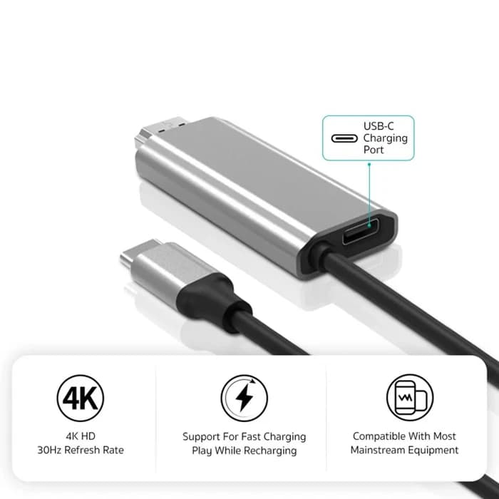 کابل HDMI به تایپ سی کوتتسی طول 2 متر مدل 33025 — تصویر ۵