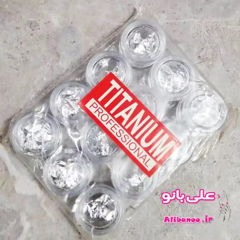 فویل ناخن نقره ای 12 عددی