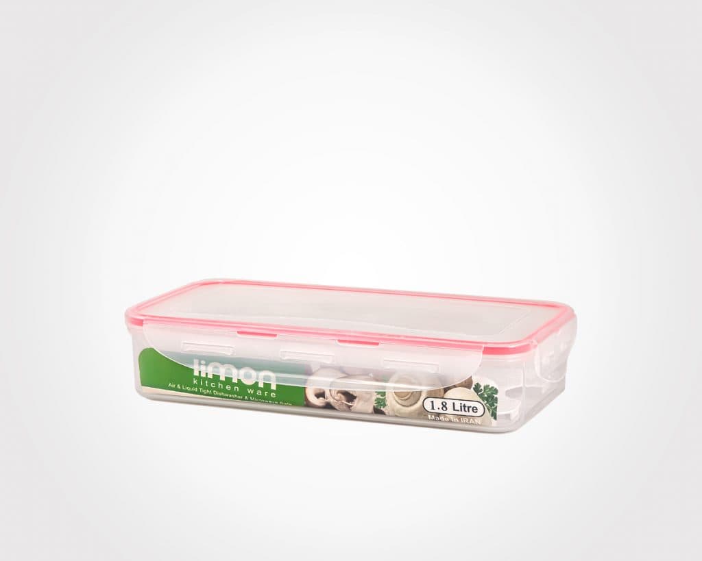 ظرف درب دار فریزری مستطیل 1.8 لیتری لیمون limon
