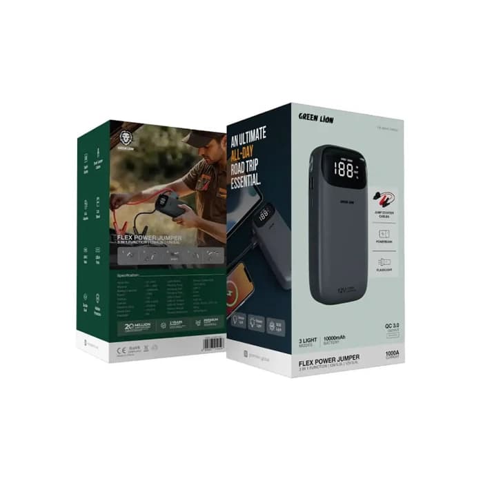 جامپ استارتر 10000 چندکاره گرین لاین(Green Lion Flex Power GNFLXJUMP10GY) — تصویر ۲