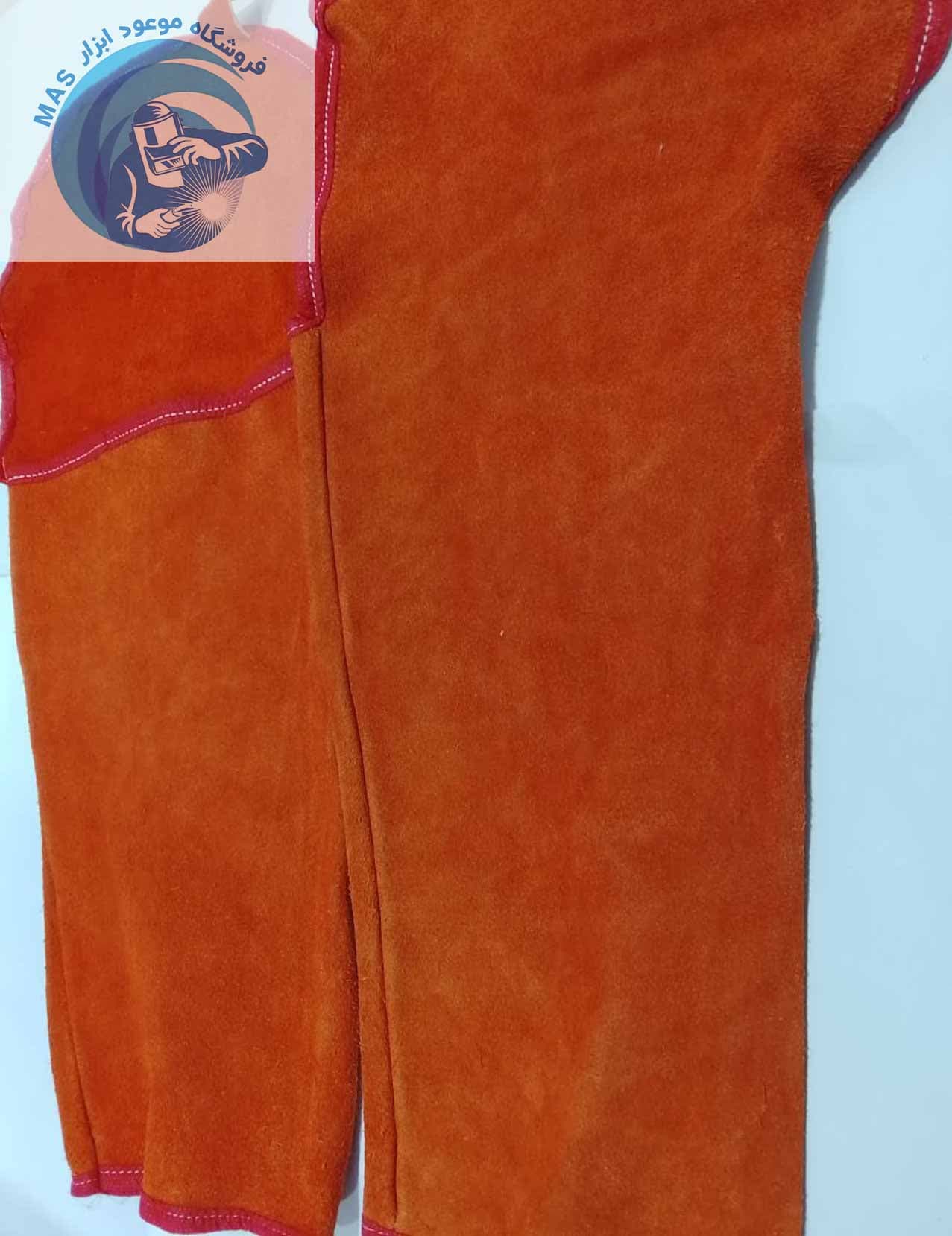 آستین‌بند چرمی جوشکاری بند دار (نرم و منعطف) — تصویر ۲
