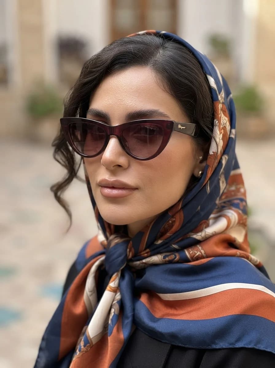 عینک آفتابی زنانه برند الگانس فریم کائوچو یووی 400 اورجینال — تصویر ۵