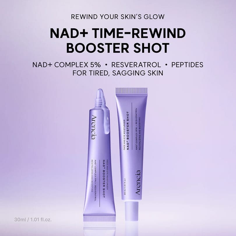 سرم بوستر شات NAD+ آرنسیا؛ جوان‌کننده و احیاکننده پوست صورت و دور چشم — تصویر ۲
