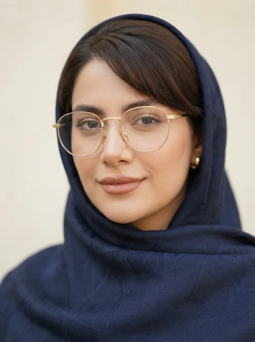 عینک طبی پینترستی فریم فلزی طلایی برند moscot