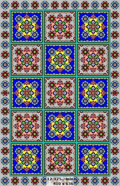 نقشه عددی قالیچه،k12-175