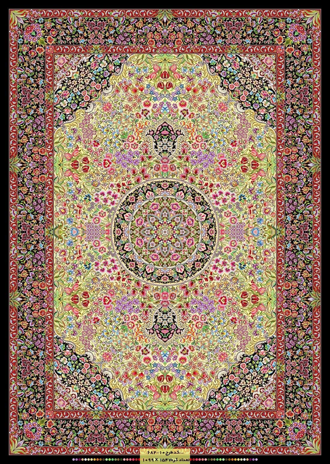 نقشه عددی طرح قالی،k10-682