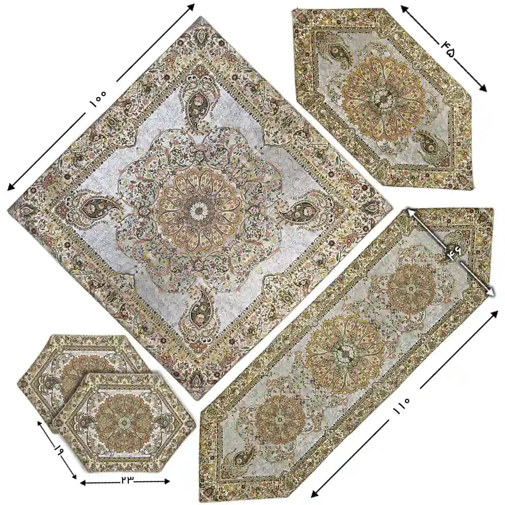 ست پنج تکه ترمه همادیس طرح افشار کد TR09-5P — تصویر ۵