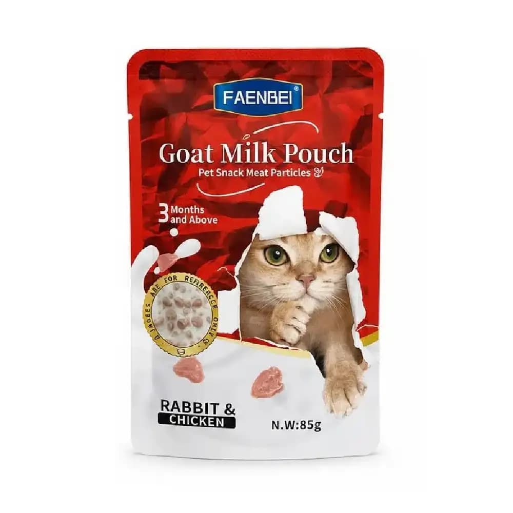 پوچ شیر بز فنبی با طعم مرغ و خرگوش ۸۵ گرم