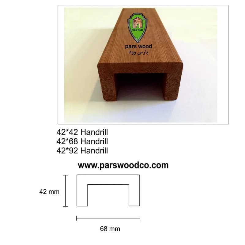 چوب ترموود 68×42 میلی متر Handrill شاخه 4 متری