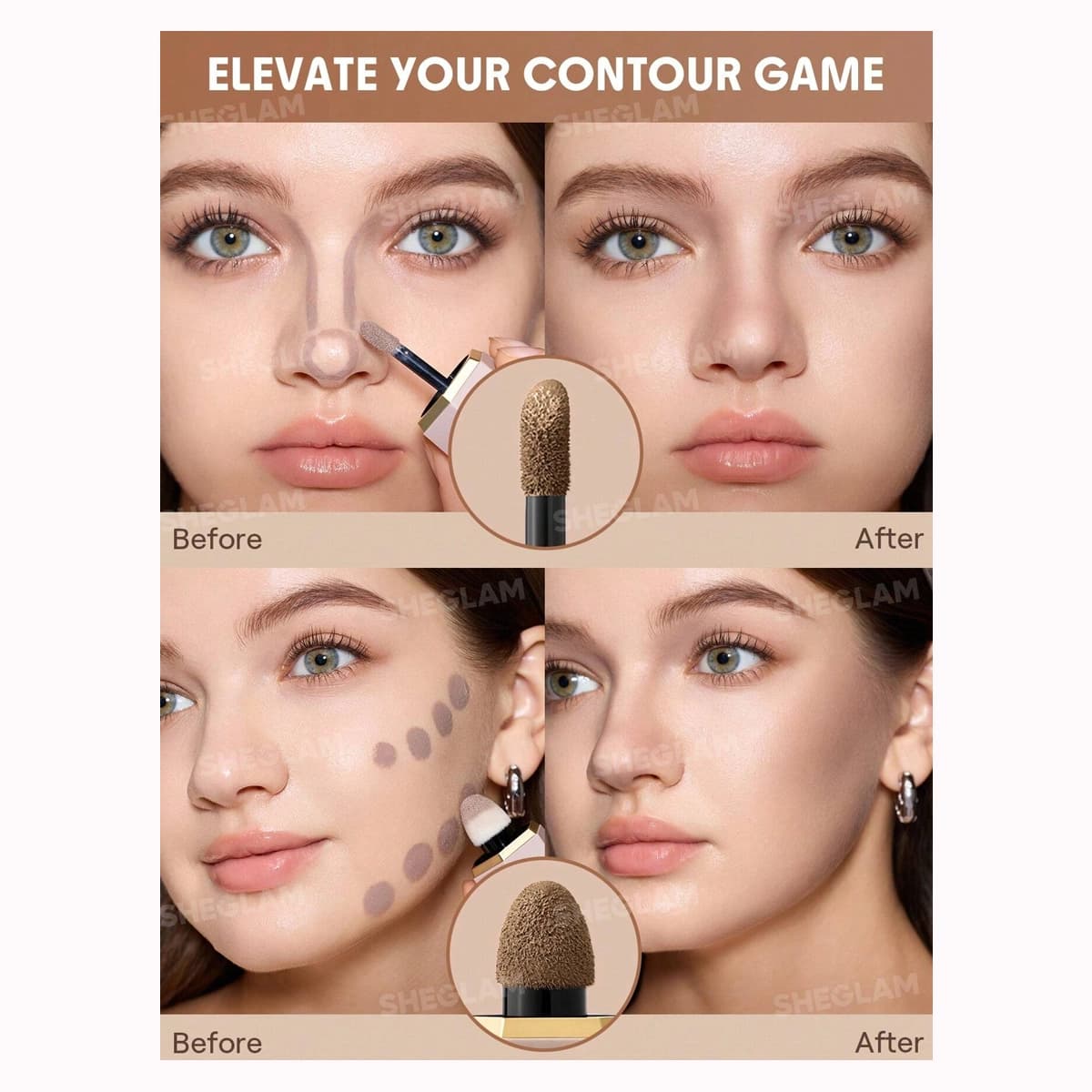 کانتور مایع دو سر شیگلم Precision Sculpt Duo — تصویر ۳