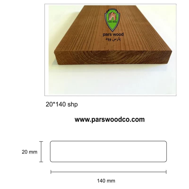 چوب ترموود 140×19 میلی متر شاخه 4 متری