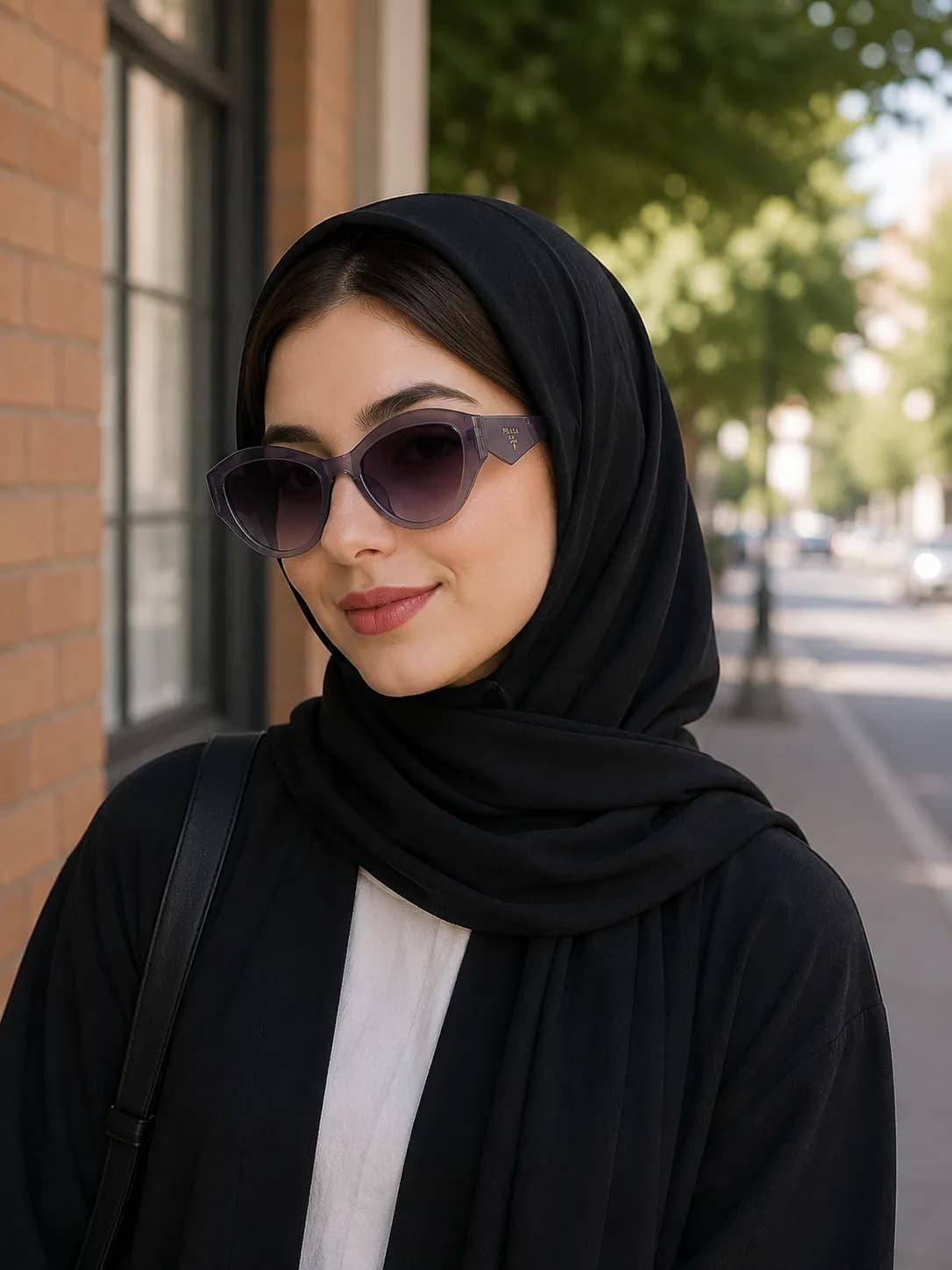 عینک آفتابی زنانه برند Prada فریم کائوچو دودی یووی 400 — تصویر ۴