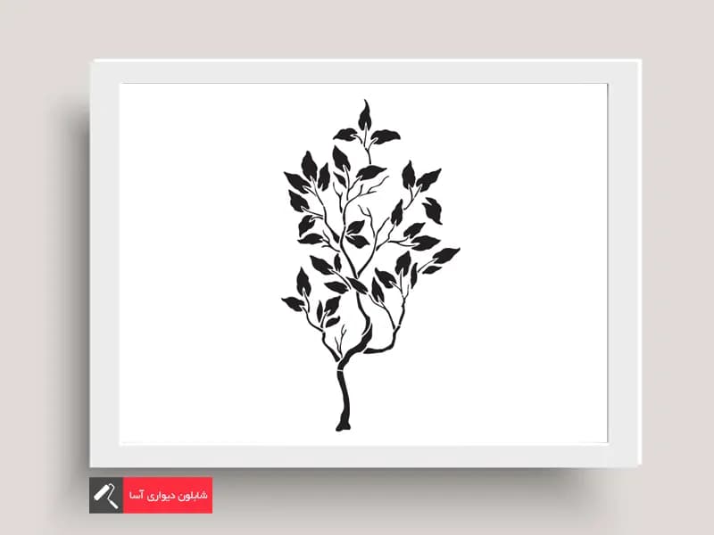 شابلون دیواری گل و گیاه-50cmx70cm-p100