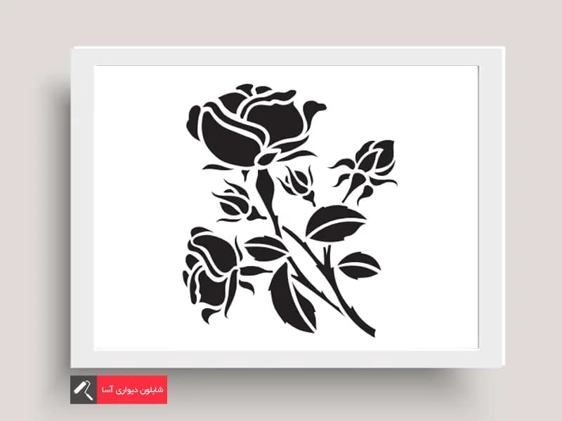 شابلون دیواری گل و گیاه-20cmx30cm-p036