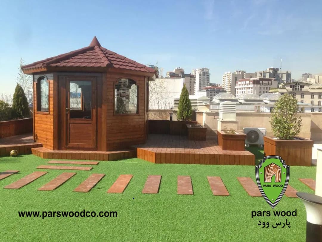 آلاچیق چوبی مدل زاگرس برند پارس وود
