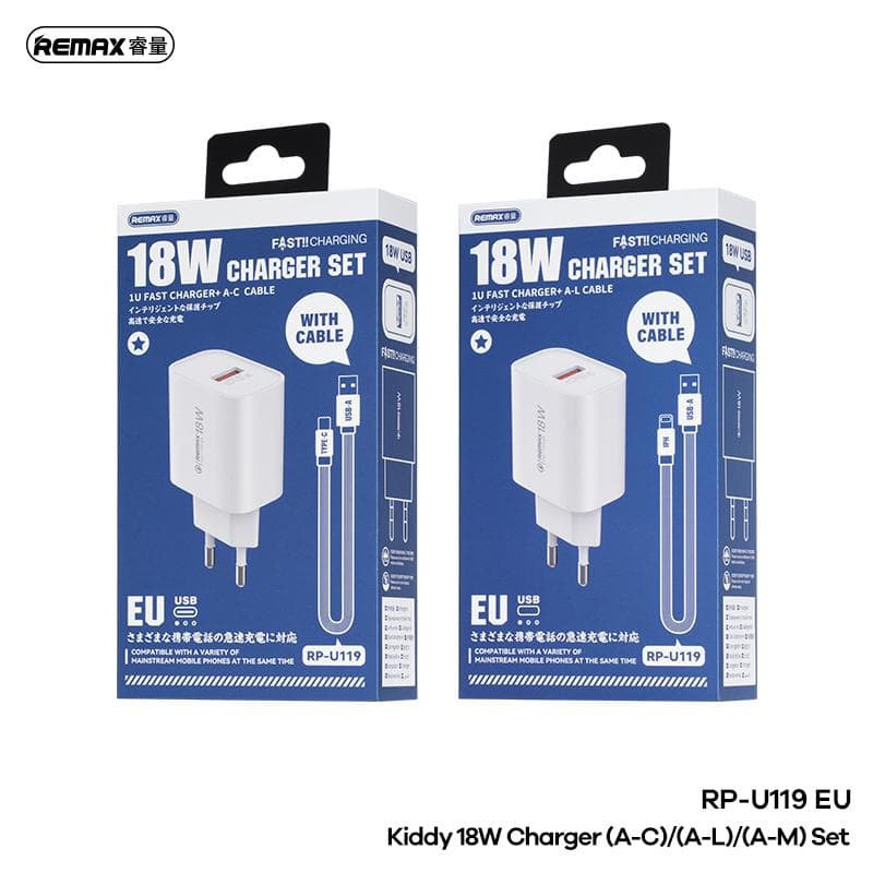 کابل و شارژر ریمکس مدل ‫‪A-C‬‬‫‪RP-U119‬‬ — تصویر ۲