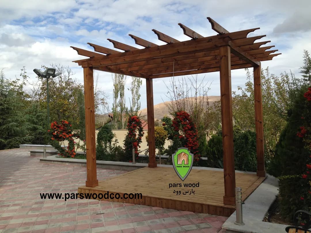 پرگولای چوبی مدل سیمرغ برند پارس وود — تصویر ۲